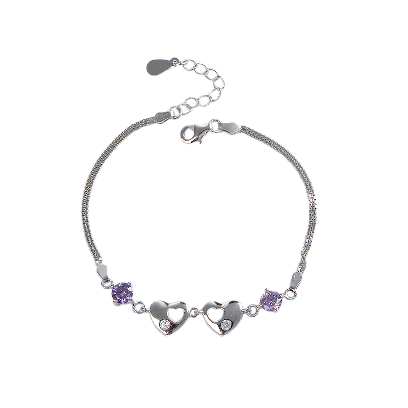 Heart To Heart Bracelet S925 Sterling Silver D006