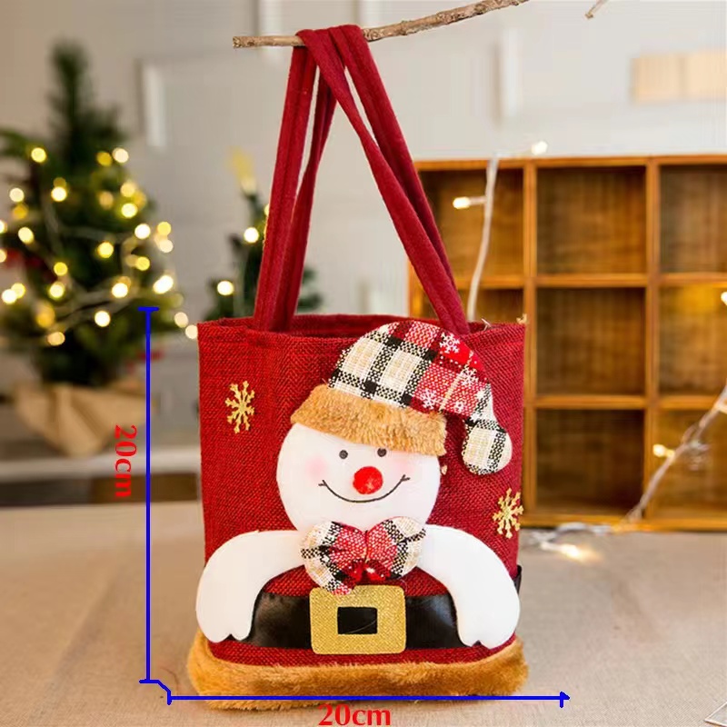 Christmas Gift Bag Apple Bag Christmas Eve Candy Bag Small Gift Tote Bag