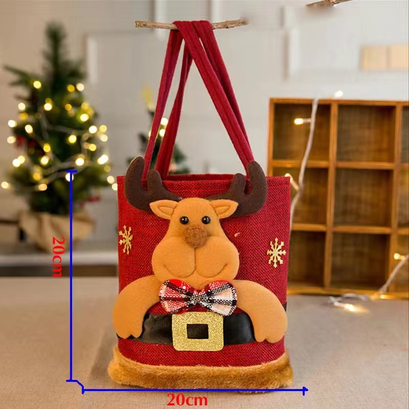 Christmas Gift Bag Apple Bag Christmas Eve Candy Bag Small Gift Tote Bag