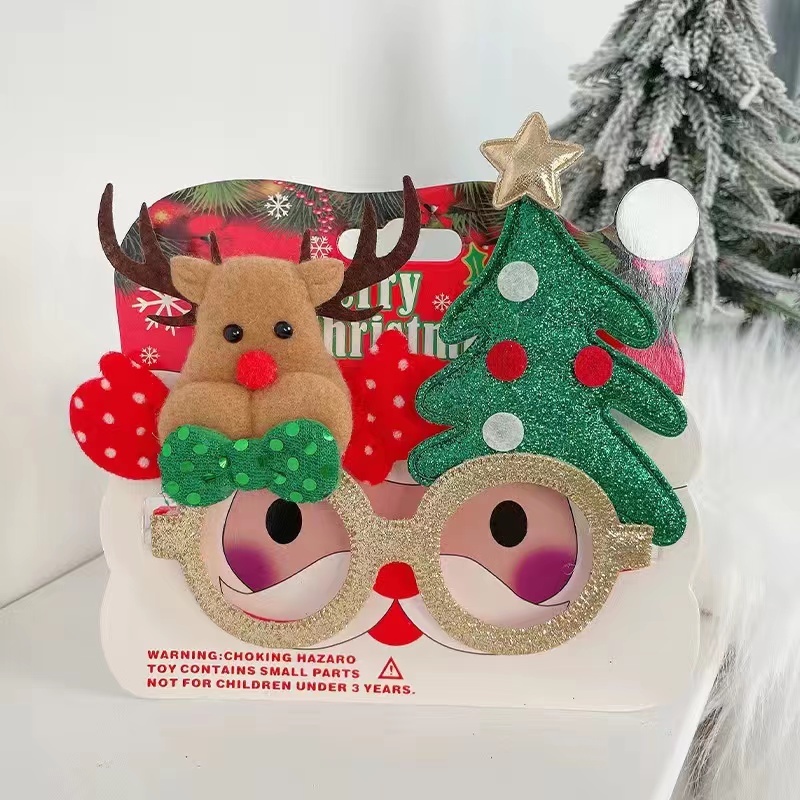 Christmas Creative Children's Glasses Frames Funny Props Party Decorations