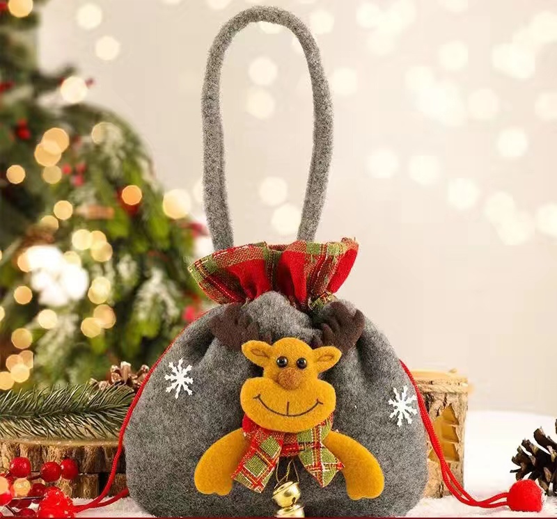 Apple Tote With Christmas Decorations