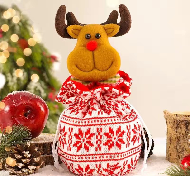 Apple Tote With Christmas Decorations