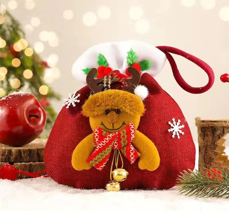 Apple Tote With Christmas Decorations